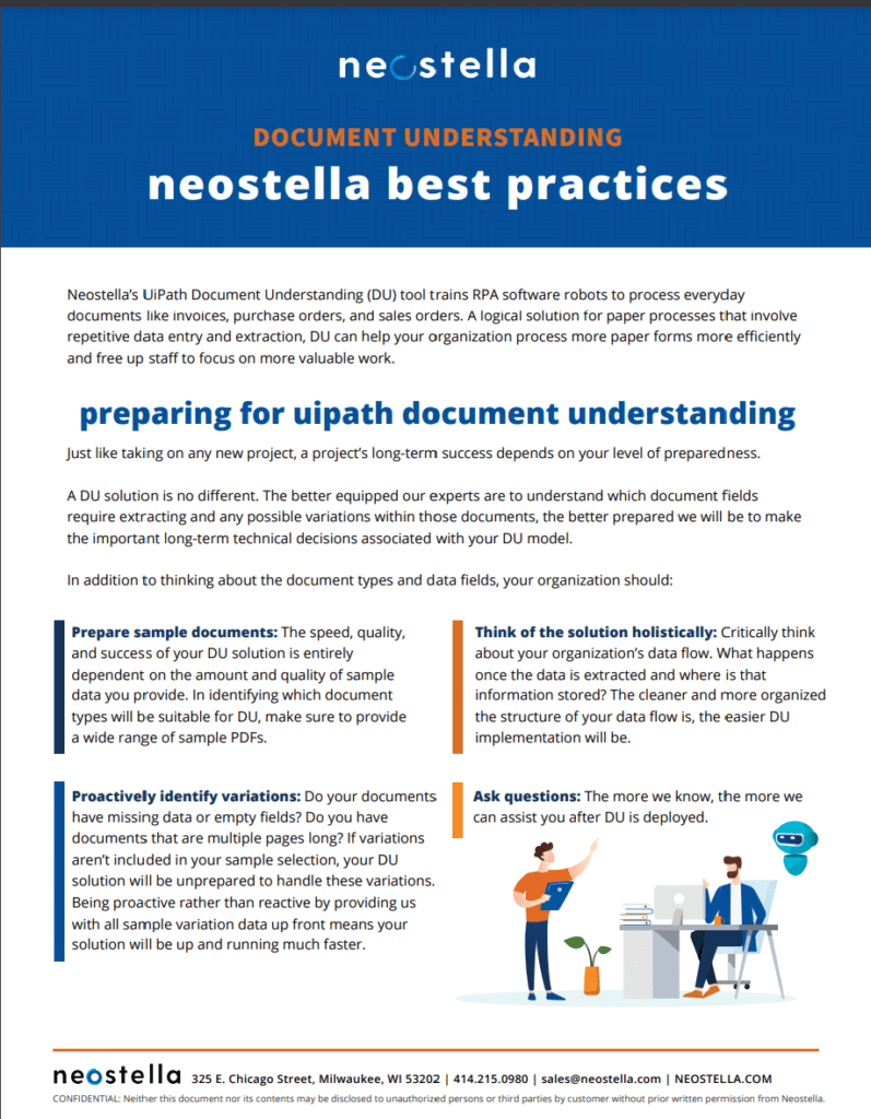 A preview to Neostella's best practices guide for document understanding